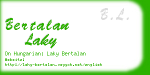 bertalan laky business card